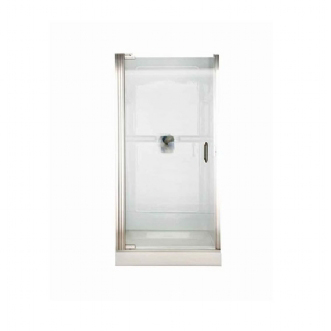 American Standard AM0305D.400 Euro Frameless Clear Glass Pivot Shower Door - Silver
